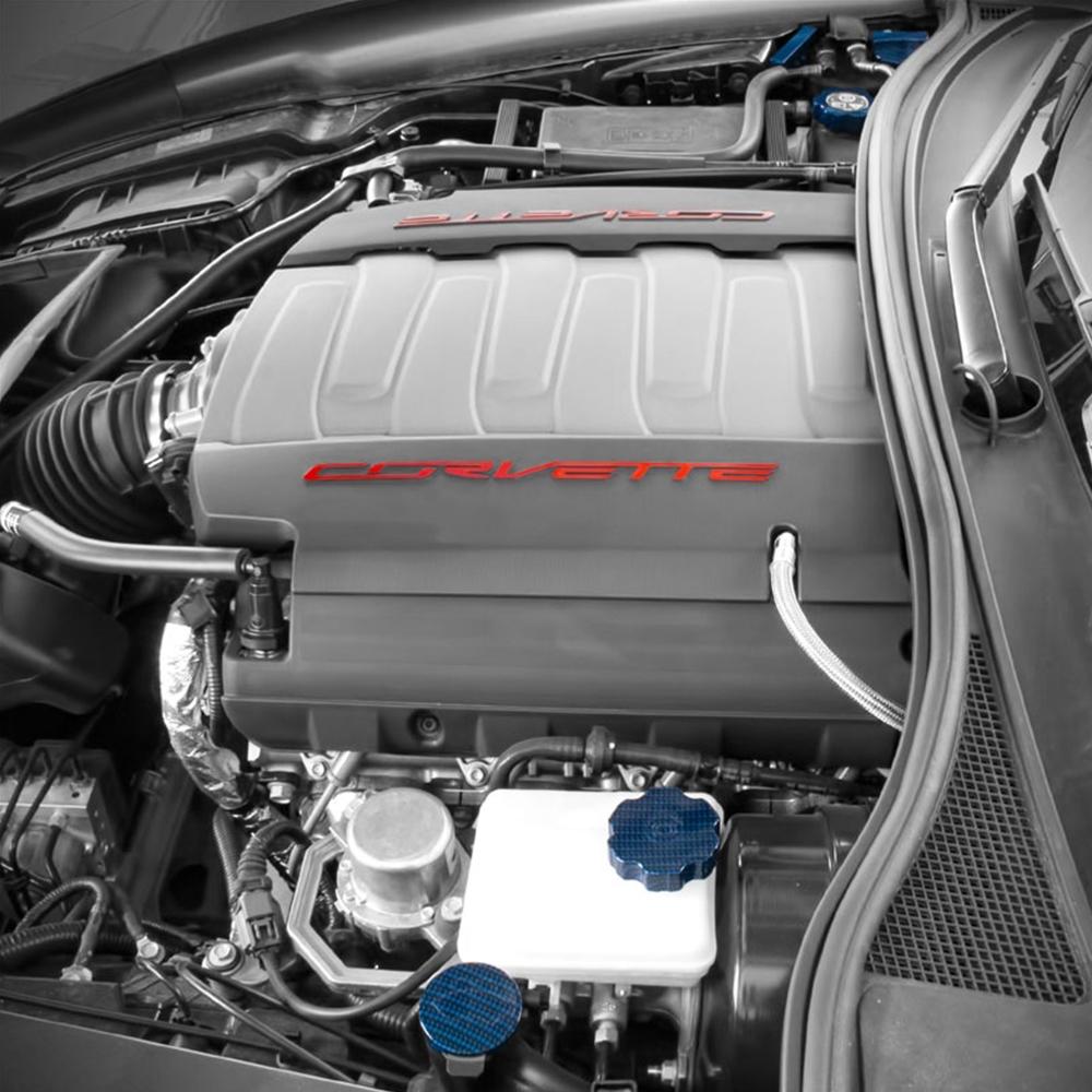 Corvette Under Hood Kit - Billet - Hydro Carbon Fiber Painted : C7 Stingray, Z51, Z06, Grand Sport