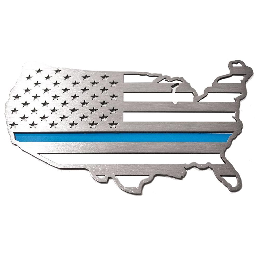 Corvette USA Map Flag Emblem 4.75" : C5, C6, C7