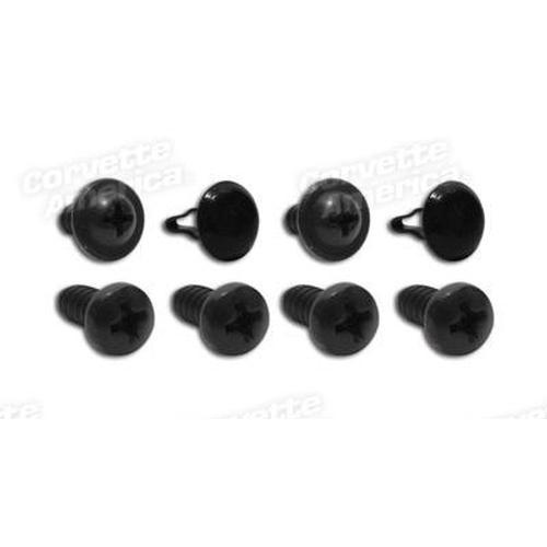 Corvette Weatherstrip Fastener Kit. Convertible Body Hinge Pillar 8 Piece: 1963-1967
