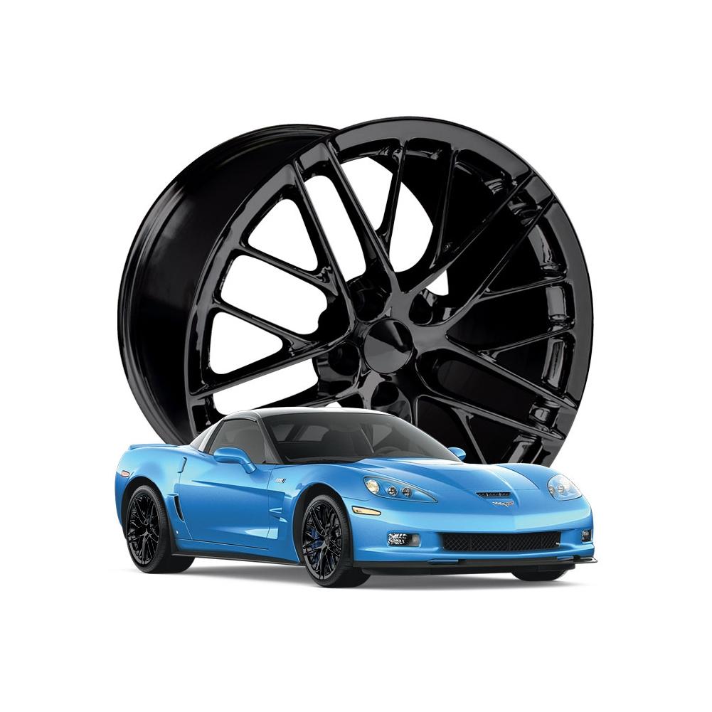 Corvette Wheel - 2009 ZR1 Style Reproduction (Set): Gloss Black