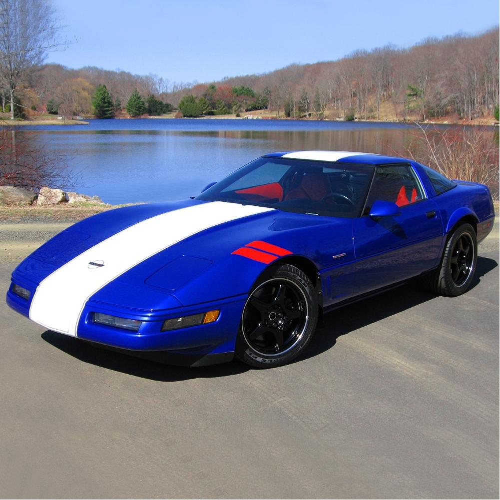Corvette Wheels - 1996 Grand Sport Style Reproduction : Black with Machined Lip