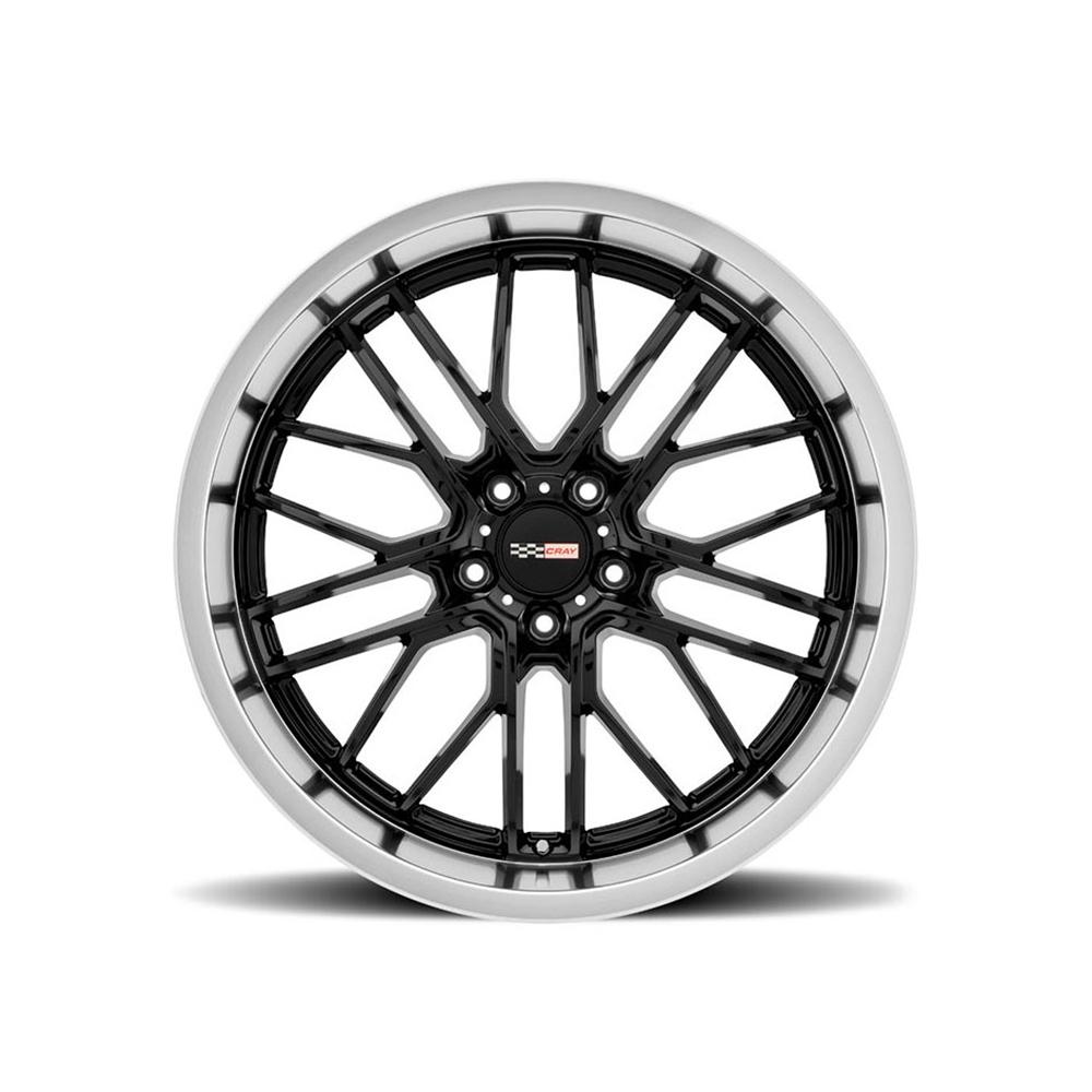 Corvette Wheels - Cray Eagle (Set) : Gloss Black with Mirror Cut Lip