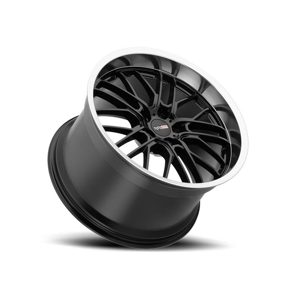 Corvette Wheels - Cray Eagle (Set) : Gloss Black with Mirror Cut Lip