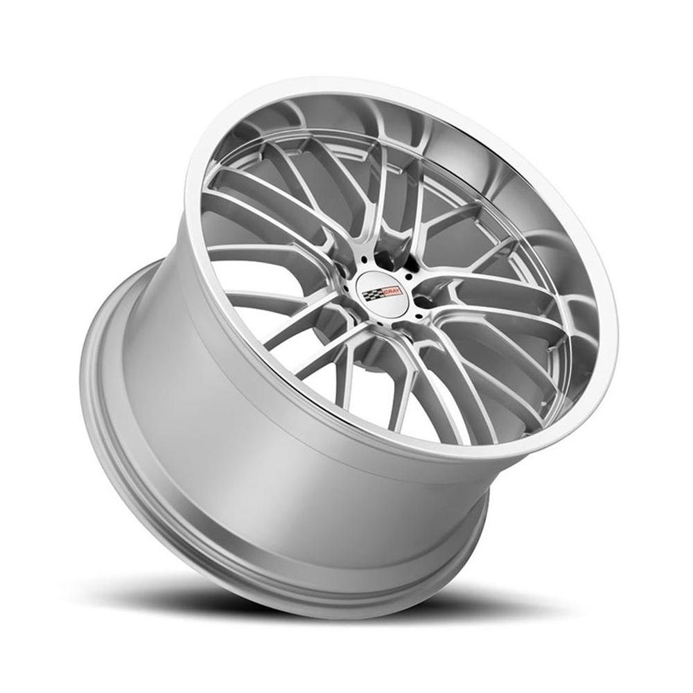 Corvette Wheels - Cray Eagle (Set) : Silver with Mirror Cut Face and Lip