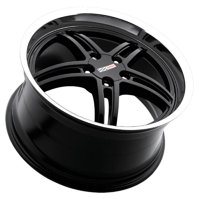 Corvette Wheels - Cray Scorpion (Set) : Black with Machined Lip