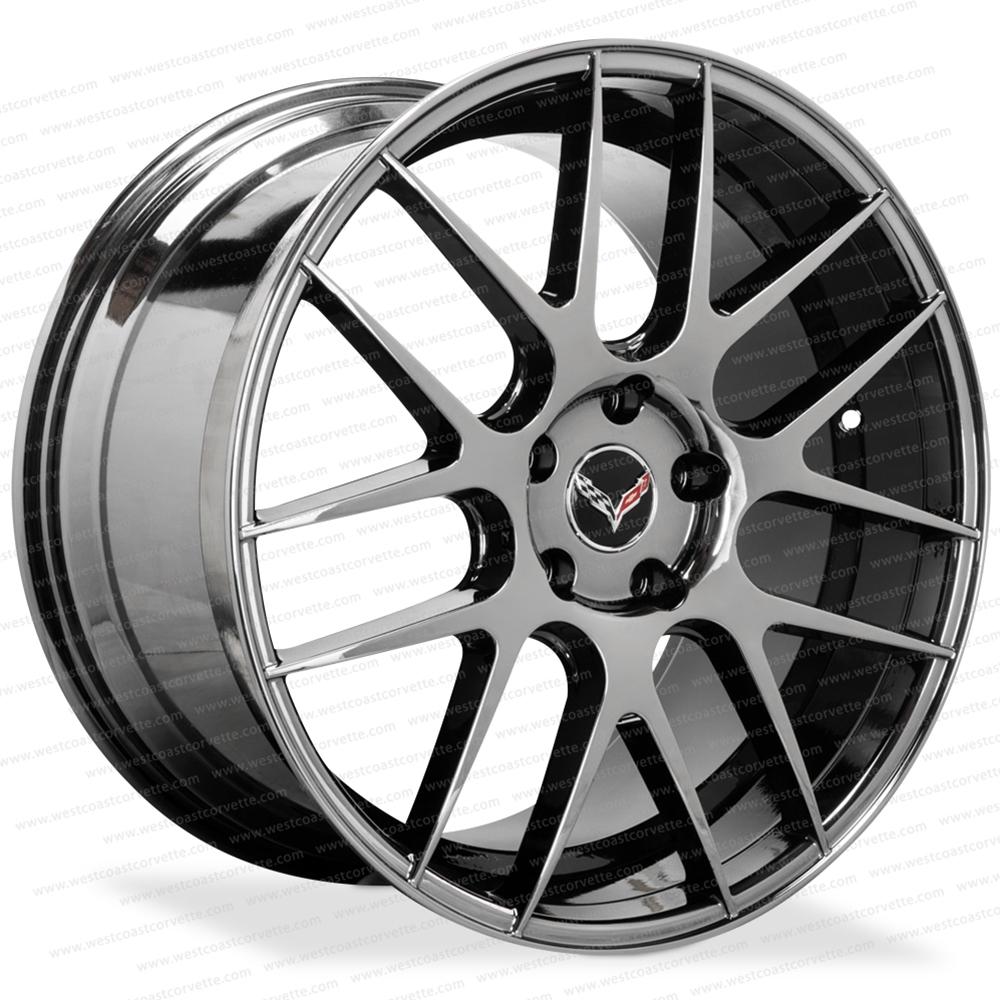Corvette Wheels L-CC7 Monoblock - Lexani - Black Chrome : C6, C7, Z51