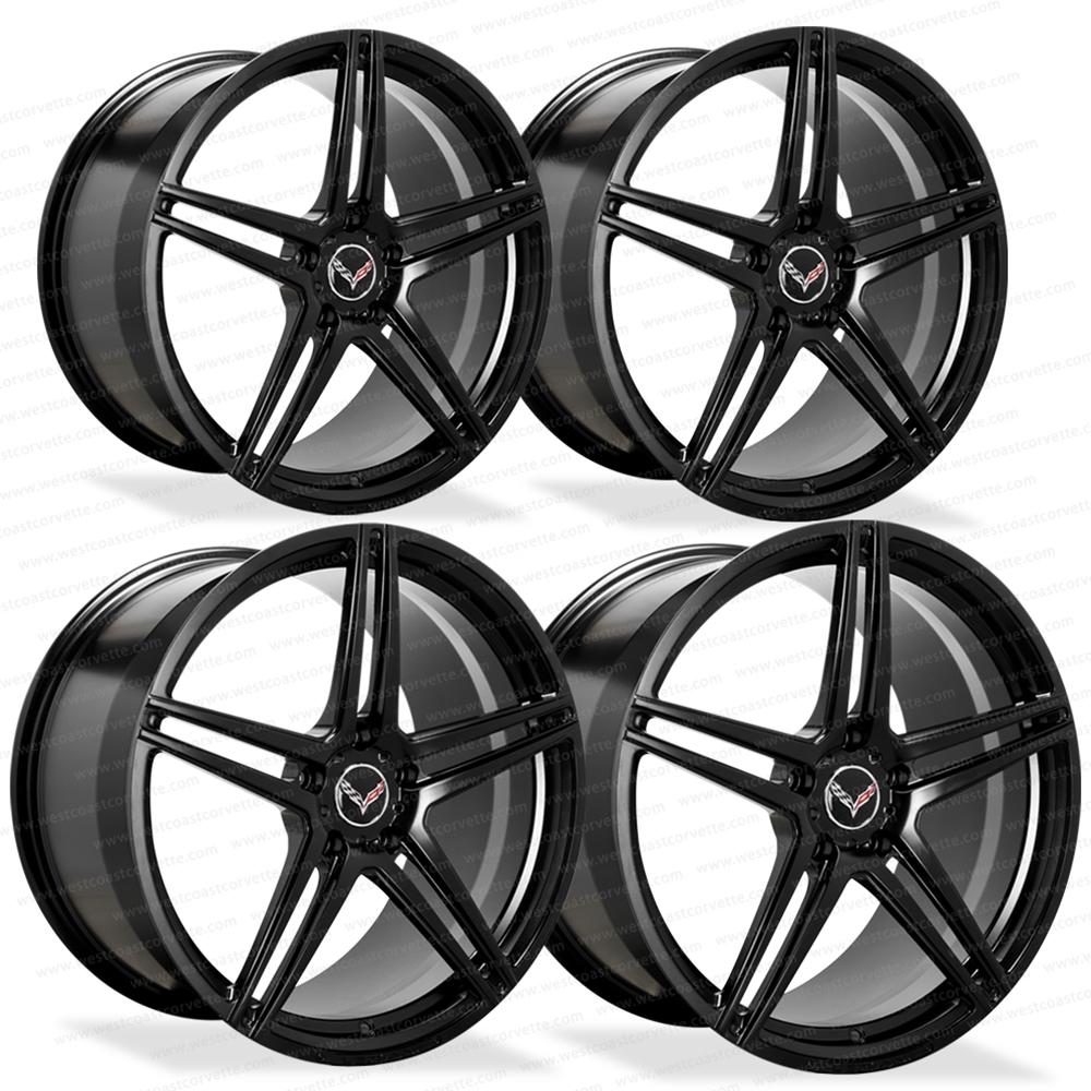 Corvette Wheels LF-CM5 Forged Monoblock - Lexani - Black : C7 Base Only