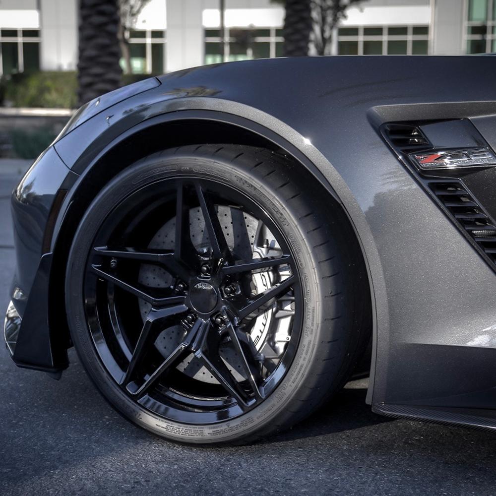 Corvette Wheels M755 Flow Forged C7 ZR1 Style : Gloss Black