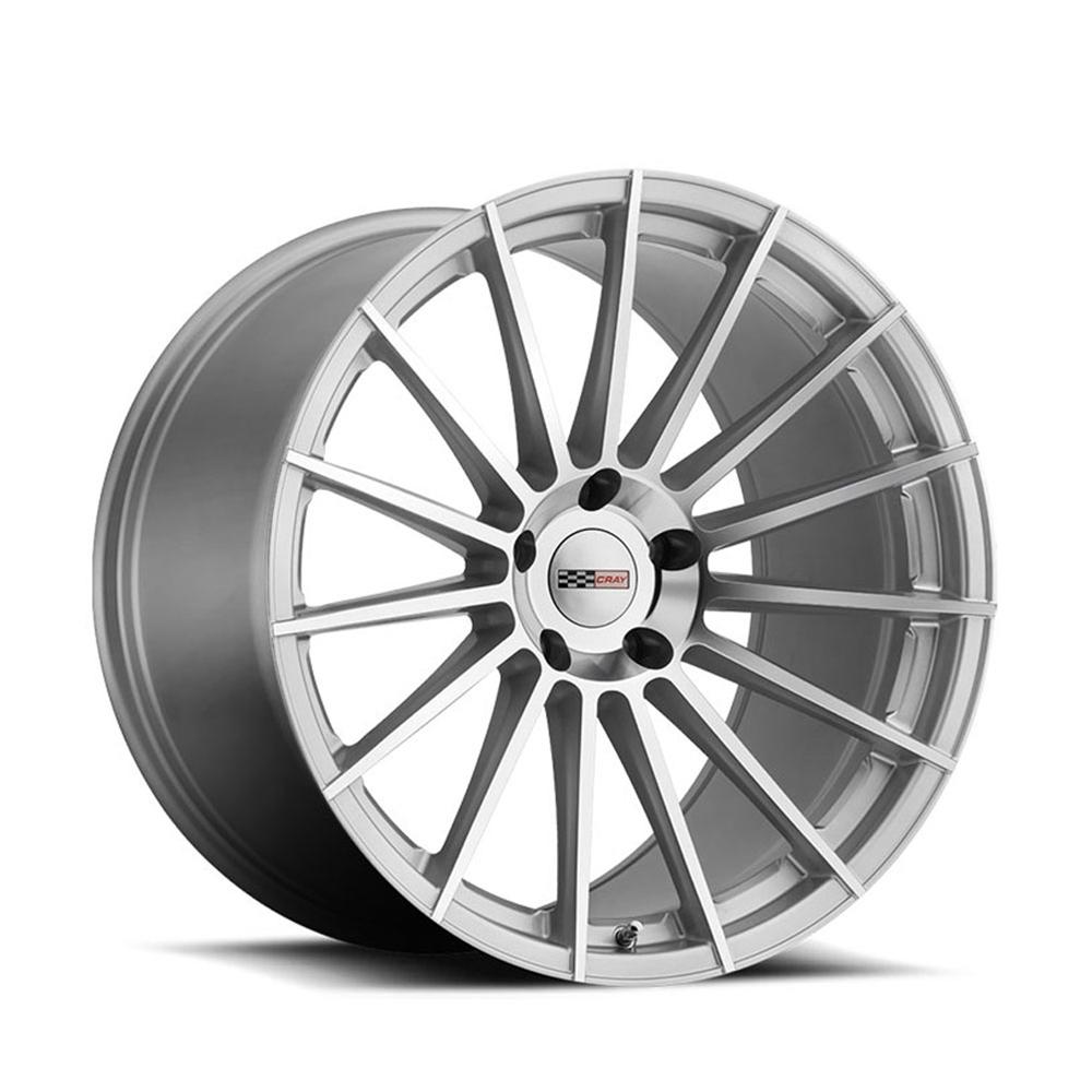Corvette Wheels - Cray Mako (Set) : Titanium Silver with Mirror Face