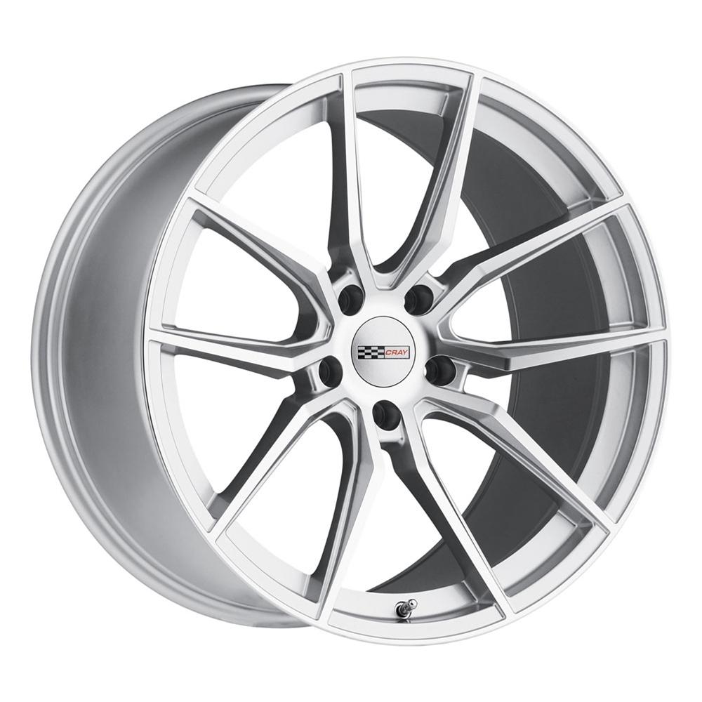 Corvette Wheels (Set) - Cray Spider - Silver w/ Mirror Cut Face