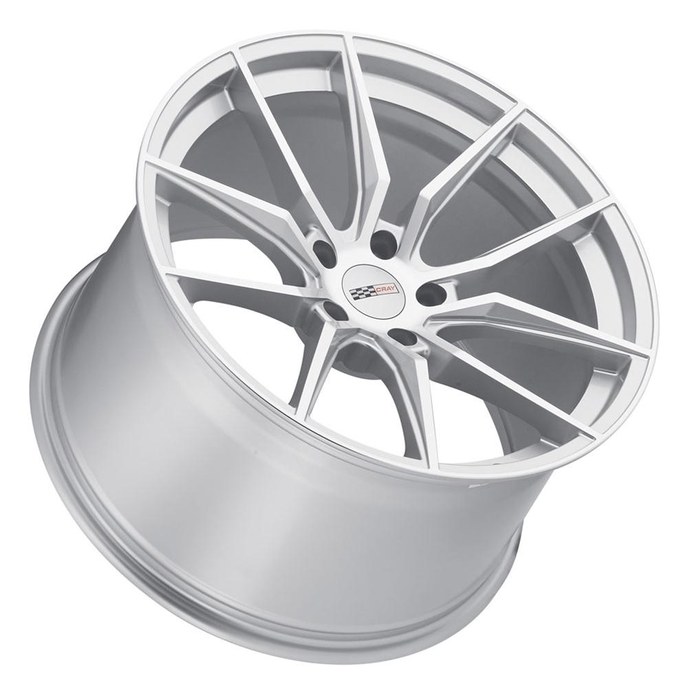 Corvette Wheels (Set) - Cray Spider - Silver w/ Mirror Cut Face