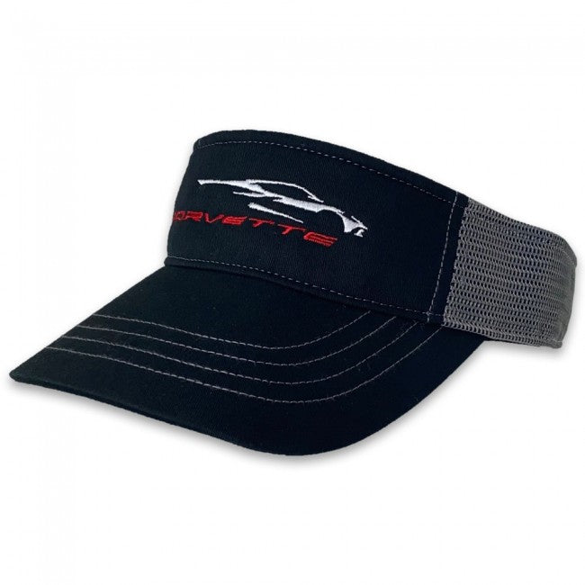 C8 Corvette Gesture - Visor Embroidered : Black