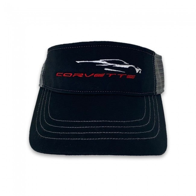 C8 Corvette Gesture - Visor Embroidered : Black