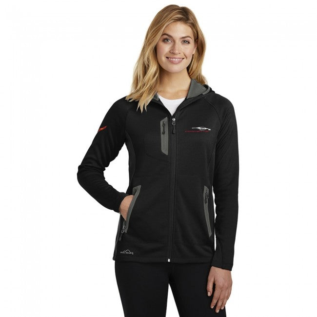 Next Generation Corvette Eddie Bauer Ladies's Hooded Fleece - Black