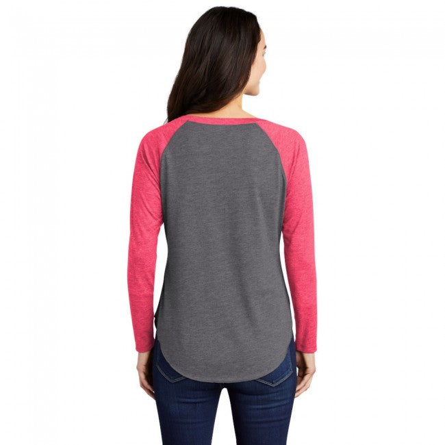 C8 Corvette Raglan Sleeve T-Shirt - Women's : Pink/Grey