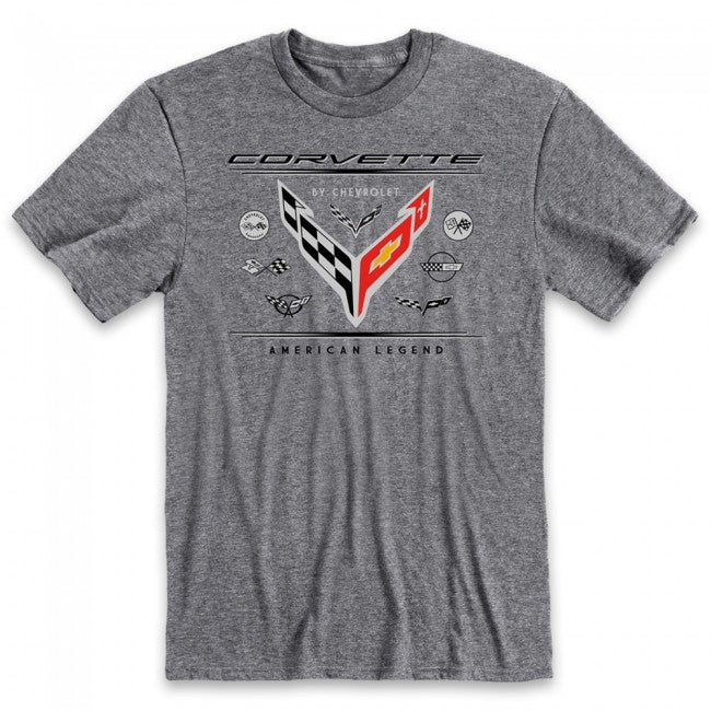 C8 Corvette Generations Emblem Tee : Grey