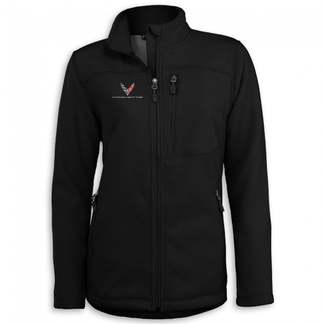 C8 Corvette Ladies Shield Thermo-Fleece Jacket : Black