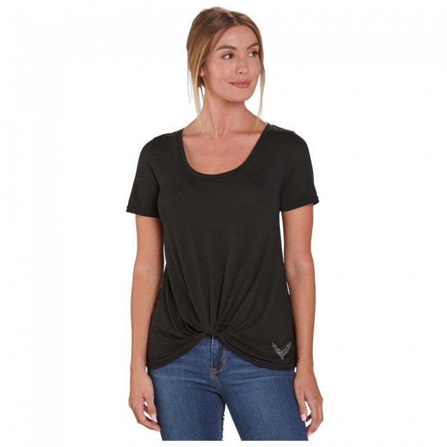 C8 Corvette High-Low Boxercraft T-Shirt - Women's : Black