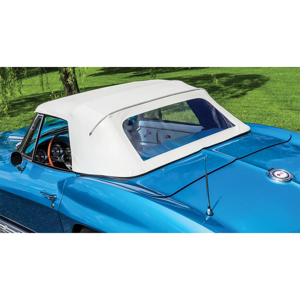 Corvette Convertible Original Reproduction Vinyl - White : 1963-1967
