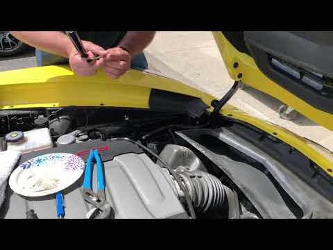 Corvette Hood Shock Covers - Billet - Custom Painted - 2 pc. Set : C7 Stingray, Z06