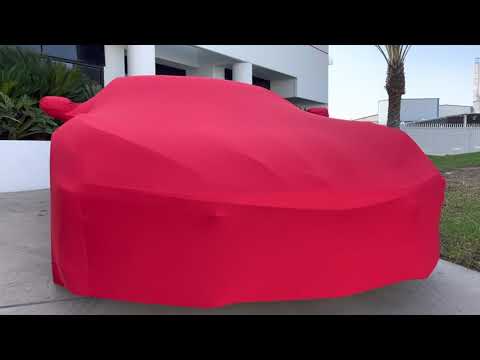 Corvette Ultraguard Stretch Satin Car Cover - Red - Indoor : C8 Stingray, Z51, Z06