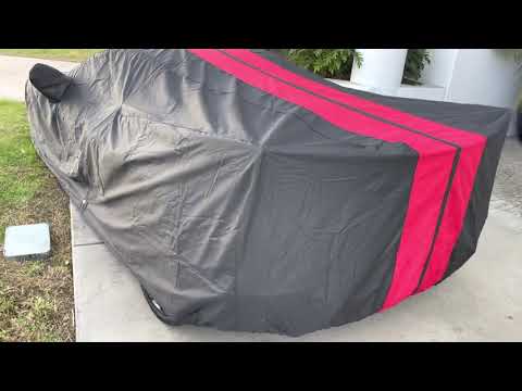 Corvette Ultraguard Plus Car Cover - Indoor/Outdoor Protection - Black W/ Gray Stripes : C8 Stingray, Z51, Z06