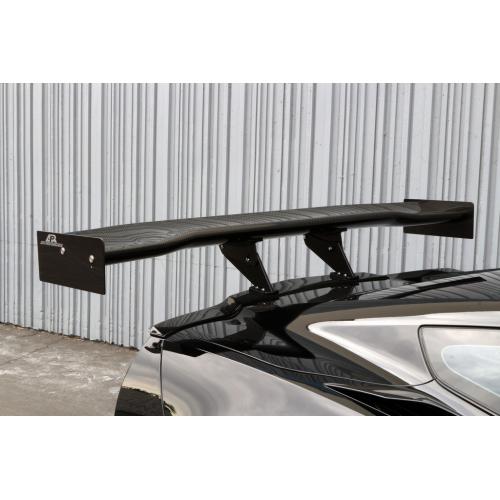 Corvette GTC-500 74" Chassis Mount Adjustable Wing w/Spoiler Delete - Carbon Fiber - Coupe : C7 Z06 & Grand Sport