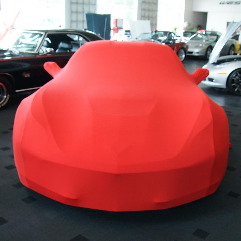Corvette Ultraguard Stretch Satin Car Cover - Red - Indoor : C7 Stingray, Z51, Z06, Grand Sport, ZR1