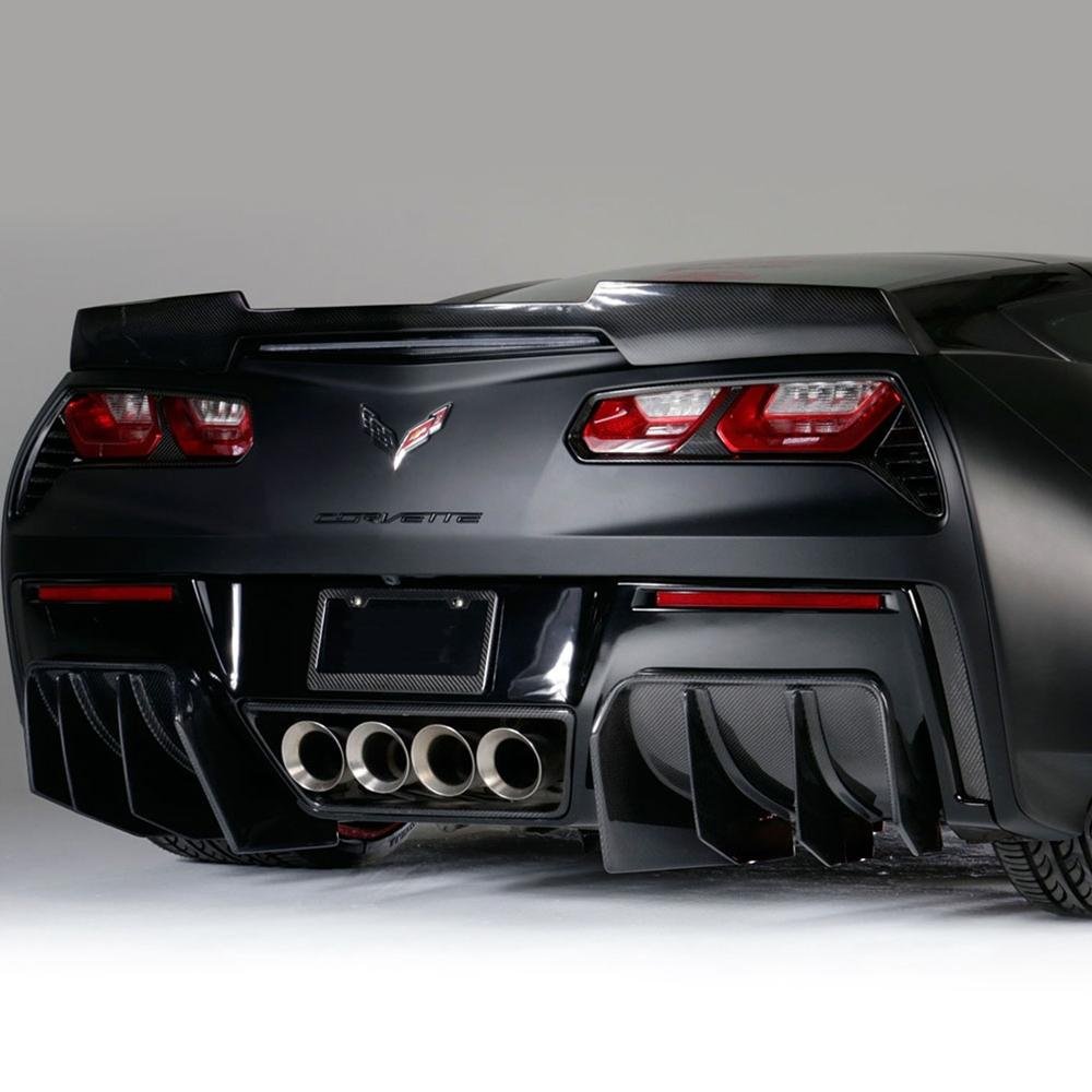 Corvette Rear XIK Diffuser Series I - Carbon Fiber - Ivan Tampi Customs : C7 Stingray, Z51, Z06, Grand Sport