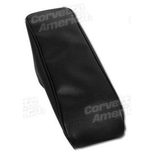 Corvette Center Armrest Cover. Black Vinyl: 1963-1964