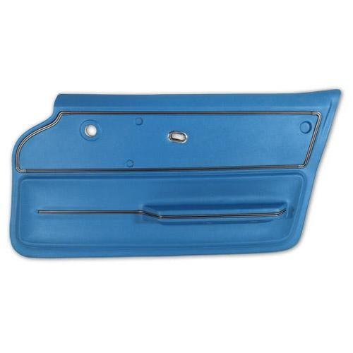 Corvette Door Panel. Bright Blue Convertible With Trim RH: 1965-1966