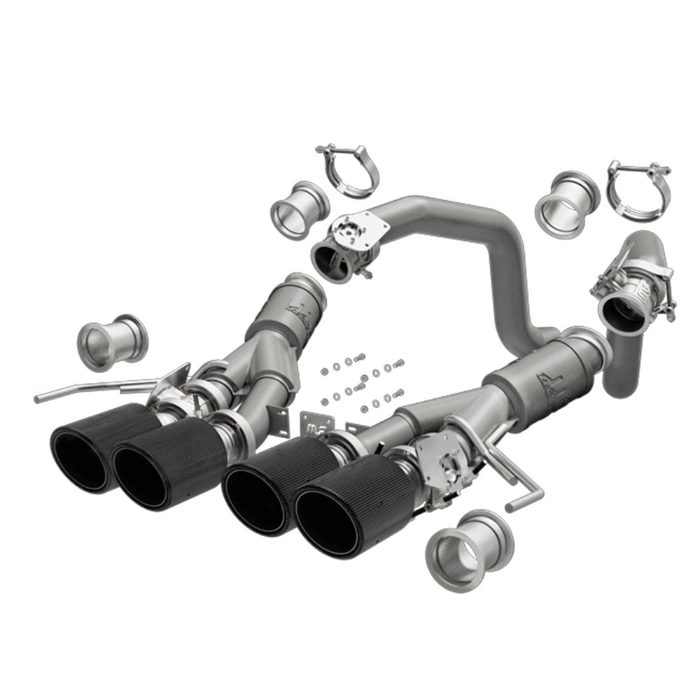 Corvette Exhaust - Magnaflow - Axle-Back Competition Series - Carbon Fiber Tips : C7 Stingray, Z51, Z06, Grand Sport, ZR1