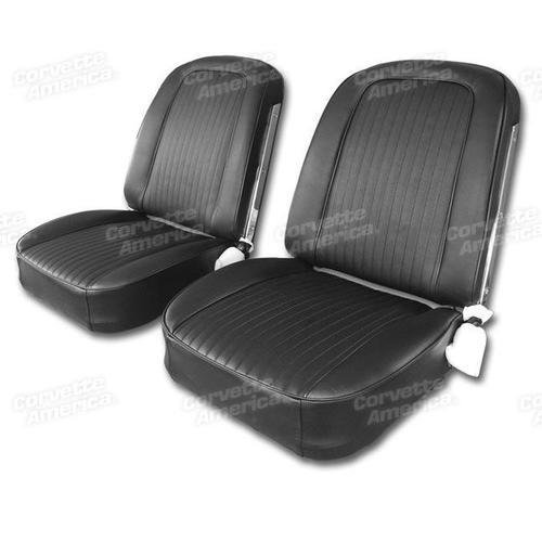 Corvette Vinyl Seat Covers. Black: 1963