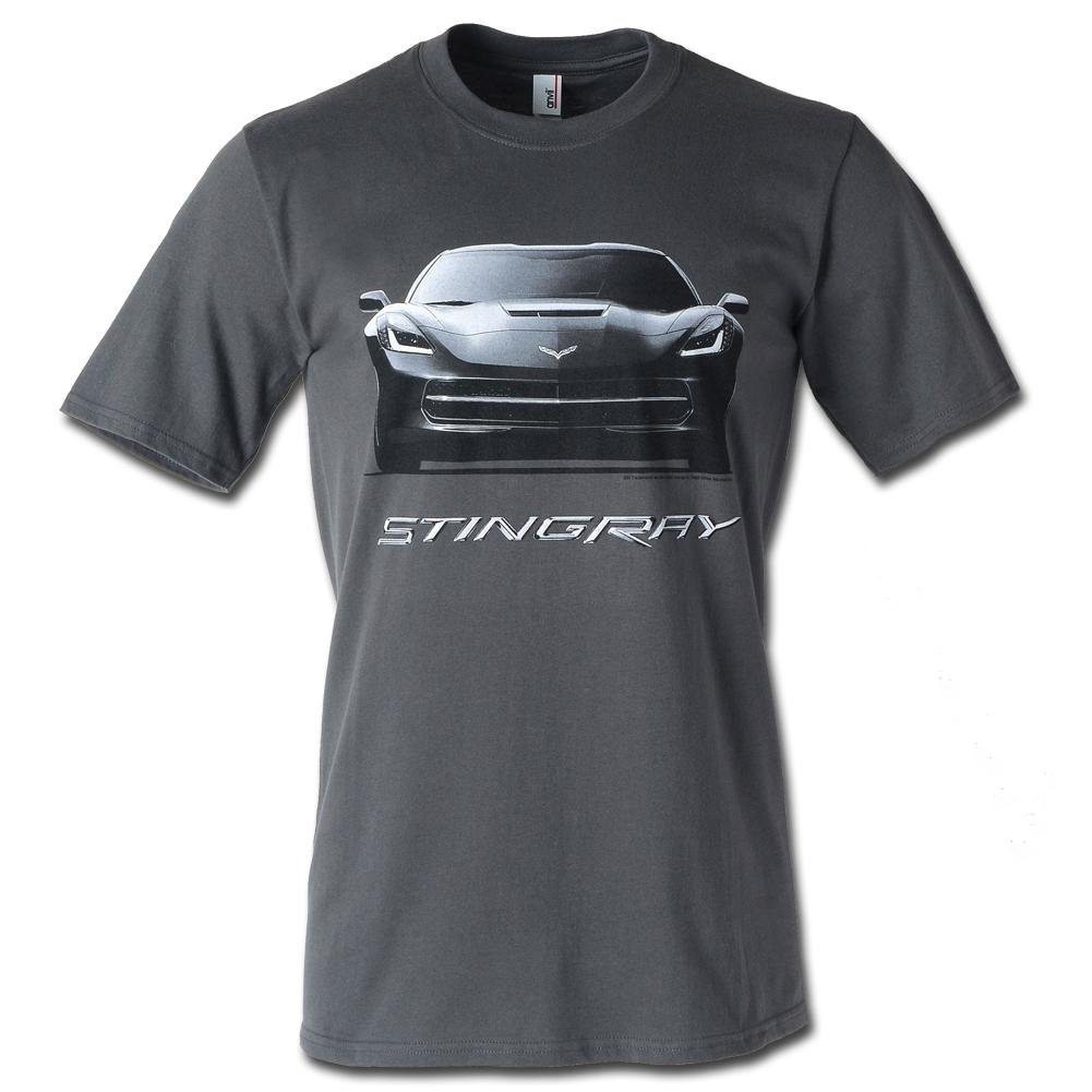 C7 Corvette Stingray Front View T-shirt : Charcoal