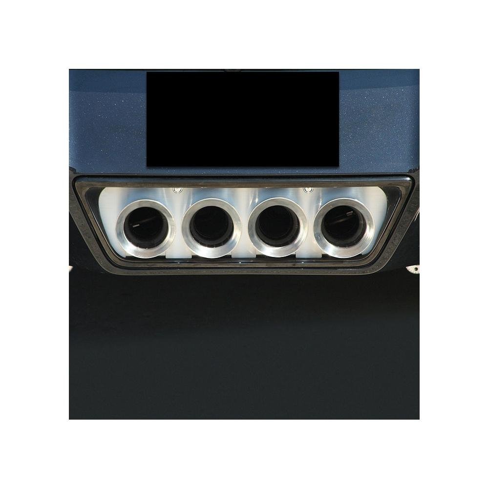 C7 Corvette Exhaust Port Filler Panel - NPP+Dual-Mode : Stingray, Z06, Grand Sport, ZR1 (Illuminated Red)