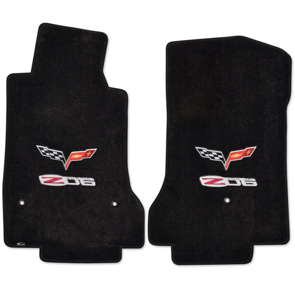 Corvette Floor Mats - Z06 w/Crossed Flags : C6 Z06 2007.5-2013