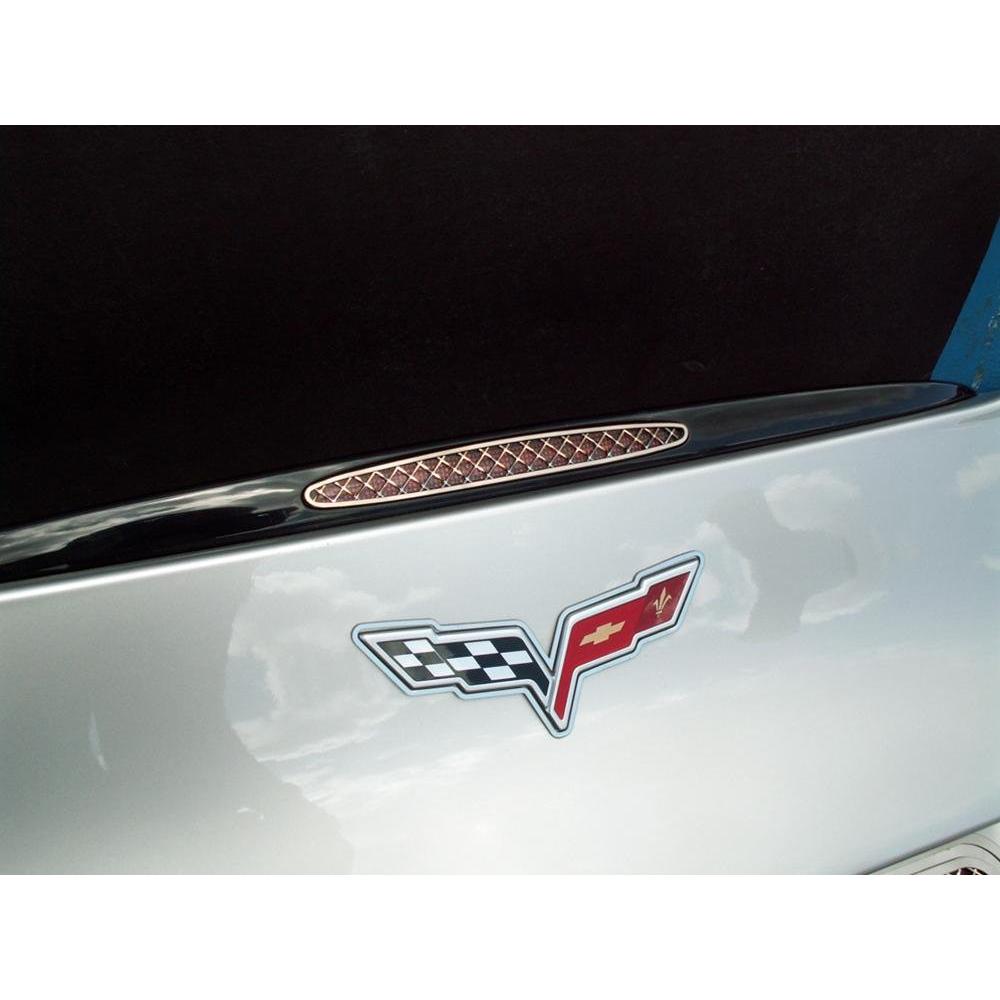 Corvette C6 Emblem Trim Ring Polished 2 Pc. Set : 2005-2013 C6,Z06,ZR1, Grand Sport