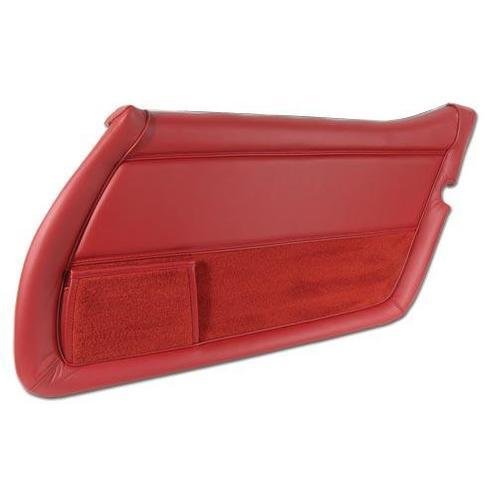 Corvette Leather Door Panel. Red RH: 1978-1980