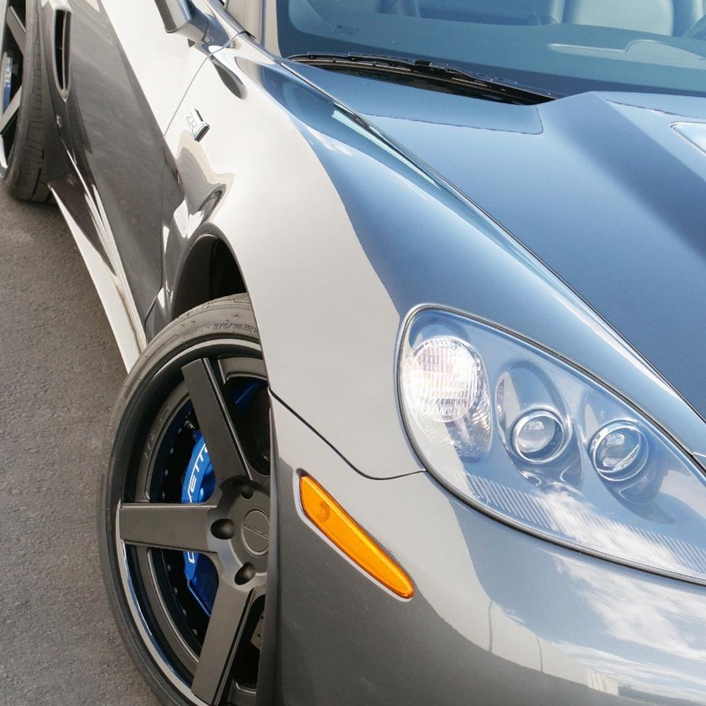 Corvette Custom Wheels - WCC 835 3 Pc. Forged Series (Set) : Flat Black Face with Gloss Black Lip