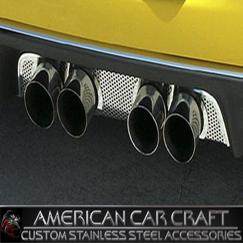 Corvette Exhaust Port Filler Panel - Perforated Stainless Steel for Corsa 3.5" Quad Exhaust : 2005-2013 C6