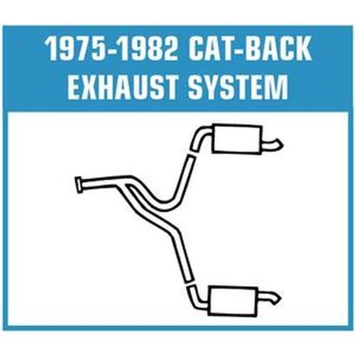 Corvette Exhaust System. Converter Back L48 - Round Mufflers: 1978