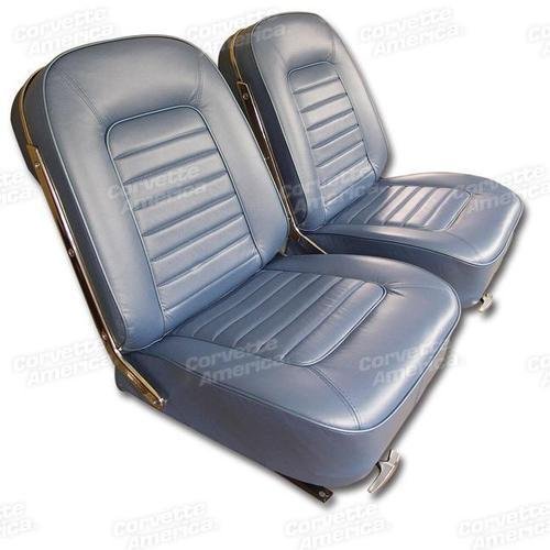Corvette Leather Seat Covers. Bright Blue: 1966