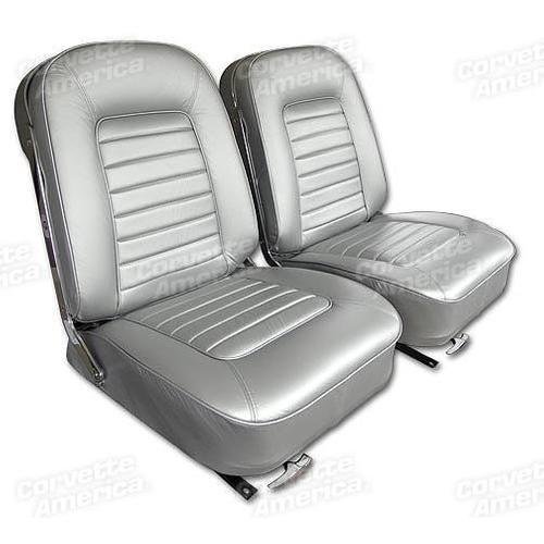 Corvette Leather Seat Covers. Silver: 1966