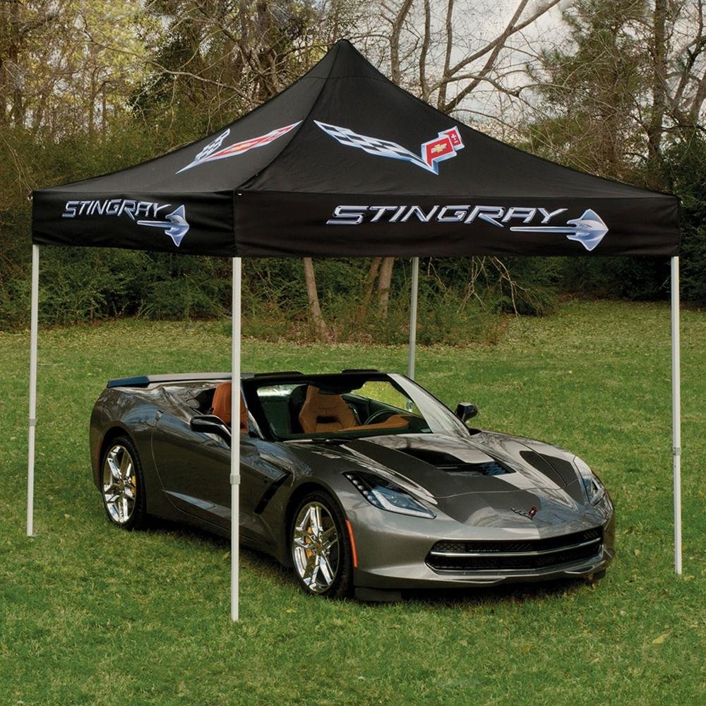 Corvette Canopy/Cover/Shelter Stingray with Crossed Flags : C7 Stingray, Z51
