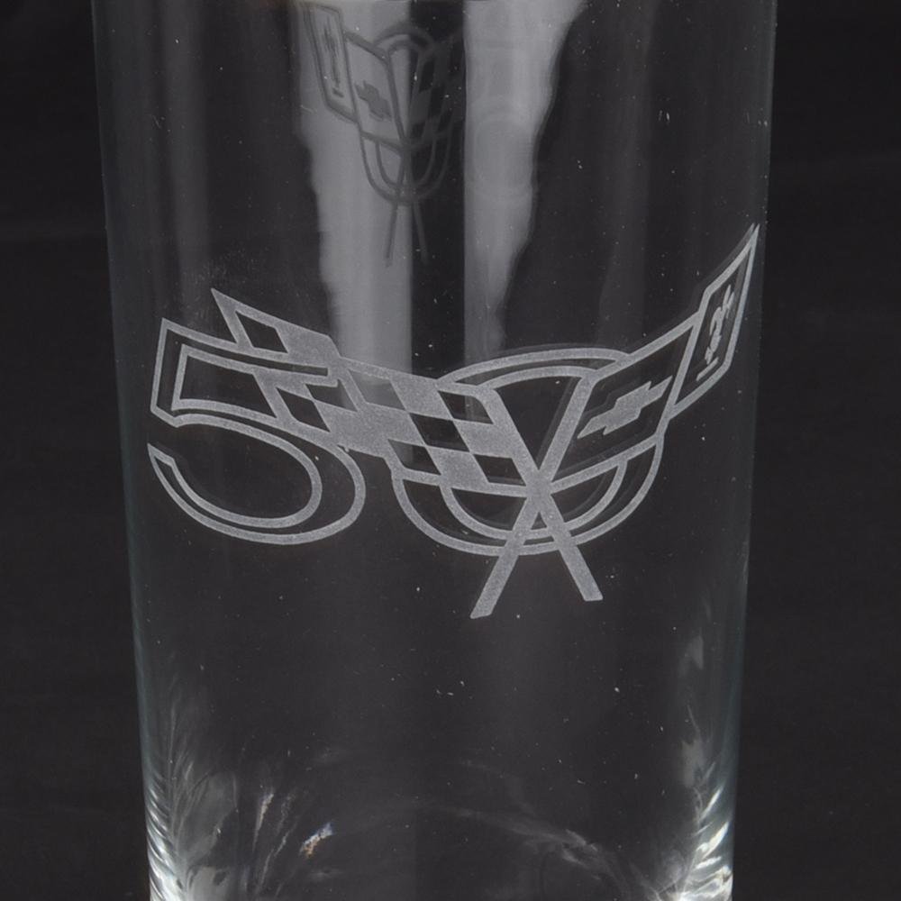 Corvette Beverage Glasses -Tall - 15oz. : C5 50th