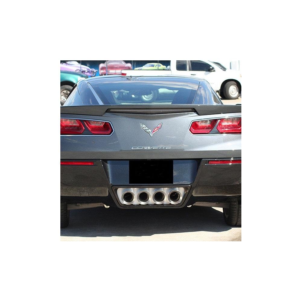 C7 Corvette Exhaust Port Filler Panel - NPP+Dual-Mode : Stingray, Z06, Grand Sport, ZR1 (Illuminated Red)