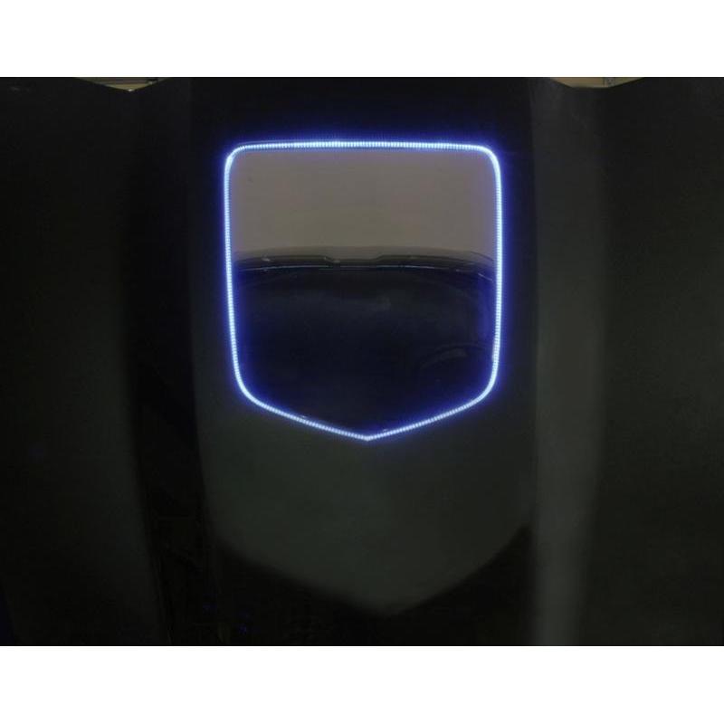 Corvette ZR1 Hood Insert Kit 5 Pc. Illuminated - Perforated Stainless Steel : 2009-2013 ZR1