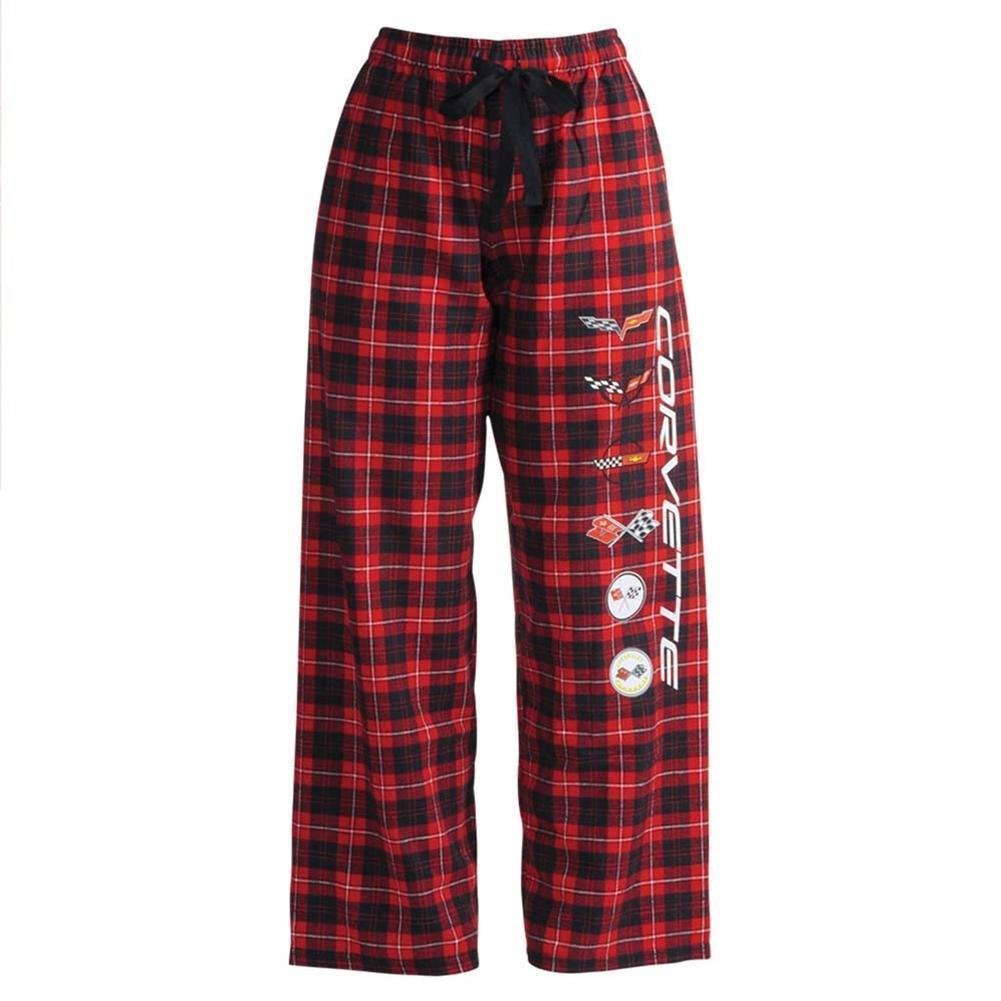 Corvette Ladies Flannel Pajama/Sweatpants - C1-C6 Generations Logos