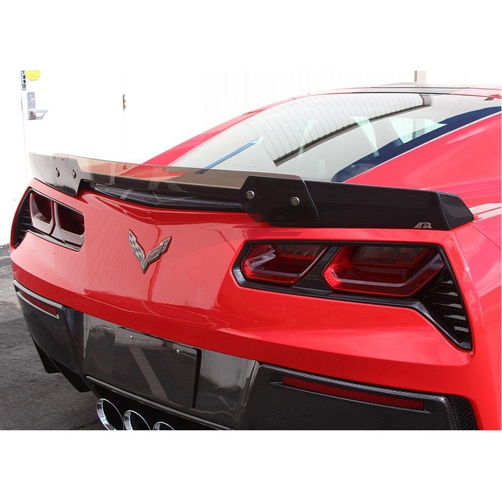 Corvette APR Performance Rear Deck Spoiler with Adjustable Wicker Bill - Carbon Fiber : C7 Stingray