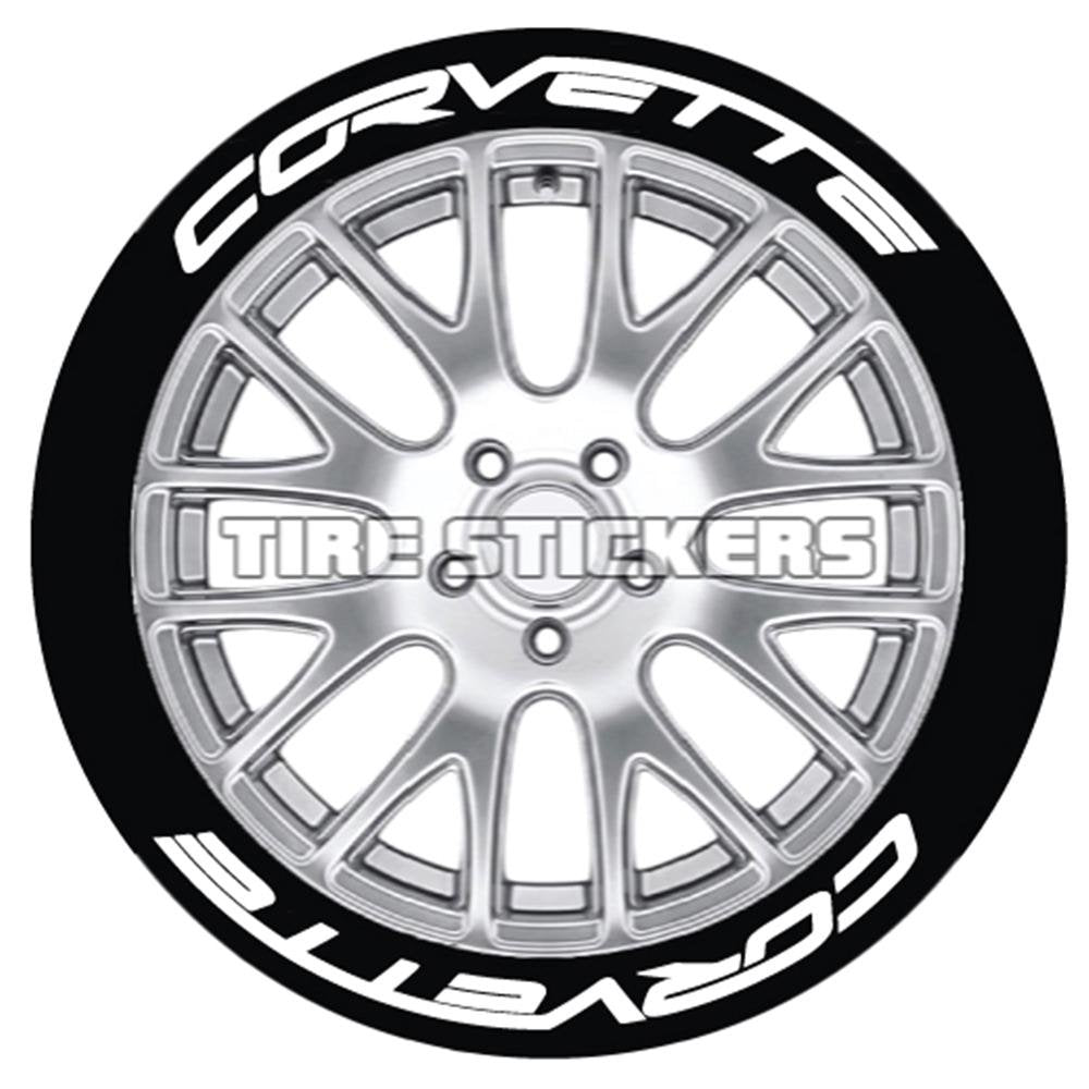 Corvette Tire Stickers - Permanent 1" : C7 Corvette